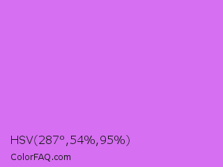 HSV 287°,54%,95% Color Image