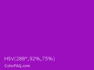 HSV 288°,92%,75% Color Image