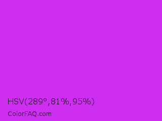 HSV 289°,81%,95% Color Image