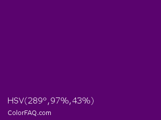 HSV 289°,97%,43% Color Image