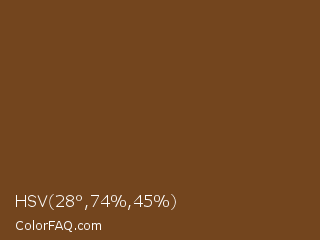 HSV 28°,74%,45% Color Image