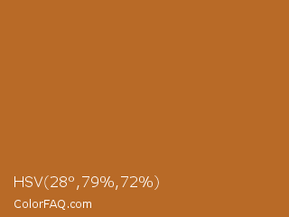 HSV 28°,79%,72% Color Image