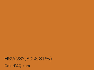 HSV 28°,80%,81% Color Image