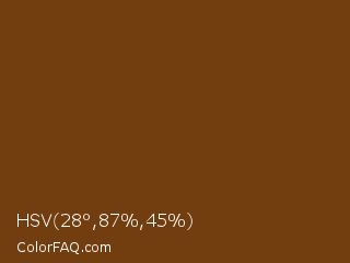 HSV 28°,87%,45% Color Image