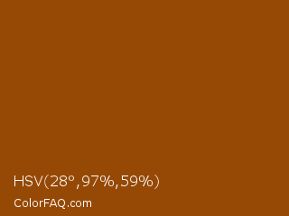 HSV 28°,97%,59% Color Image