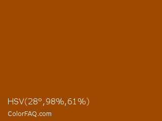 HSV 28°,98%,61% Color Image