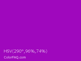 HSV 290°,96%,74% Color Image