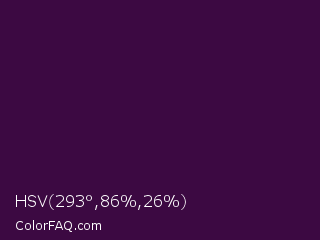 HSV 293°,86%,26% Color Image