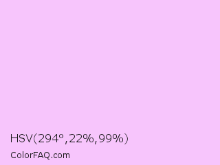 HSV 294°,22%,99% Color Image