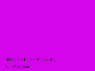 HSV 294°,98%,92% Color Image