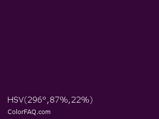 HSV 296°,87%,22% Color Image