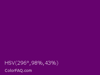 HSV 296°,98%,43% Color Image