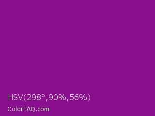 HSV 298°,90%,56% Color Image