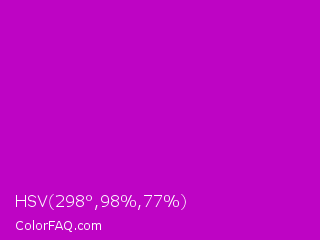 HSV 298°,98%,77% Color Image