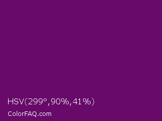 HSV 299°,90%,41% Color Image