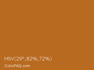 HSV 29°,82%,72% Color Image