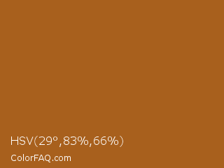 HSV 29°,83%,66% Color Image