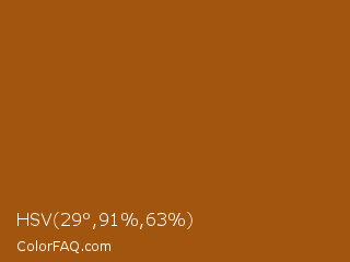 HSV 29°,91%,63% Color Image