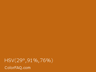 HSV 29°,91%,76% Color Image