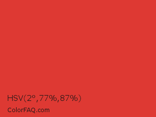 HSV 2°,77%,87% Color Image