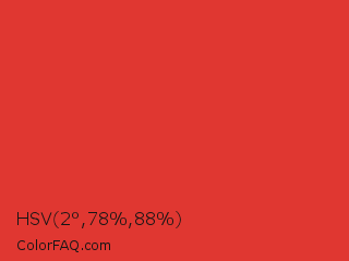 HSV 2°,78%,88% Color Image