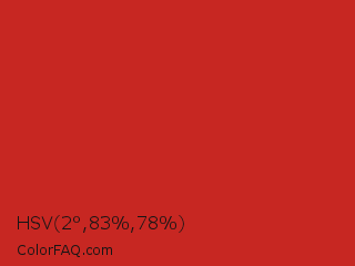 HSV 2°,83%,78% Color Image