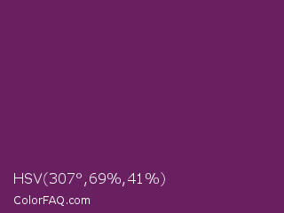 HSV 307°,69%,41% Color Image