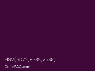 HSV 307°,87%,25% Color Image