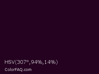 HSV 307°,94%,14% Color Image