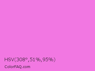 HSV 308°,51%,95% Color Image
