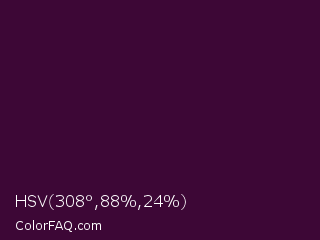 HSV 308°,88%,24% Color Image