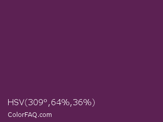HSV 309°,64%,36% Color Image