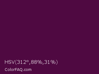 HSV 312°,88%,31% Color Image