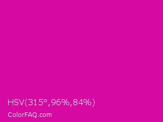 HSV 315°,96%,84% Color Image