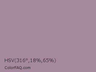 HSV 316°,18%,65% Color Image
