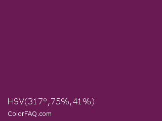 HSV 317°,75%,41% Color Image