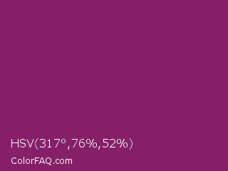 HSV 317°,76%,52% Color Image
