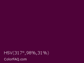 HSV 317°,98%,31% Color Image