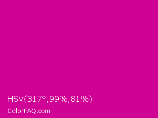 HSV 317°,99%,81% Color Image