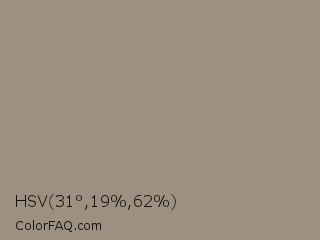 HSV 31°,19%,62% Color Image