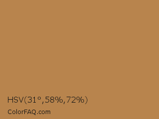 HSV 31°,58%,72% Color Image