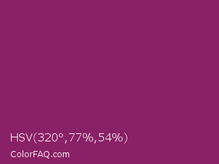 HSV 320°,77%,54% Color Image