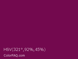 HSV 321°,92%,45% Color Image