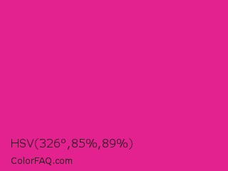 HSV 326°,85%,89% Color Image