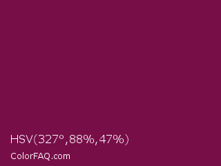 HSV 327°,88%,47% Color Image