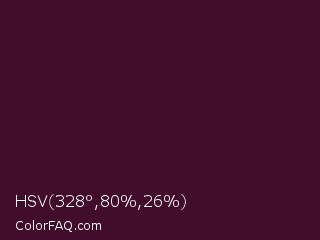 HSV 328°,80%,26% Color Image