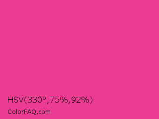 HSV 330°,75%,92% Color Image