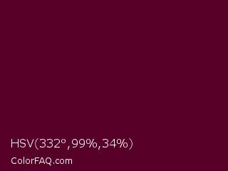 HSV 332°,99%,34% Color Image