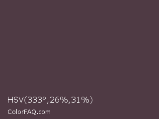 HSV 333°,26%,31% Color Image