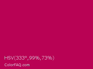 HSV 333°,99%,73% Color Image